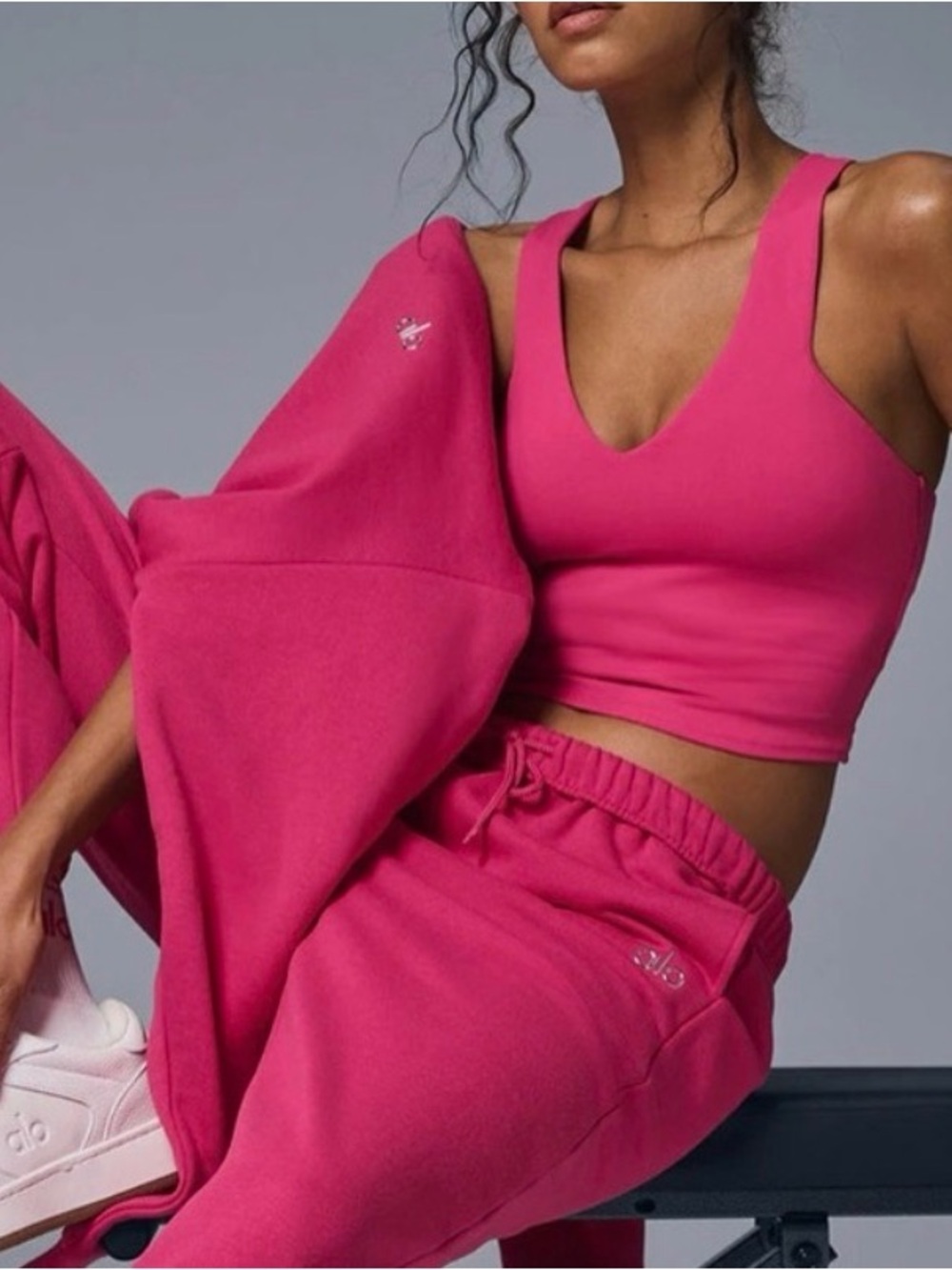 Alo Barbie Pink Real Bra Tank, Small
